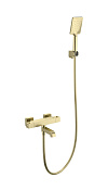 Wonzon & Woghand Stay Смеситель для ванны термостатический с душем, цвет: брашированное золото WW-B2026-A1-BG