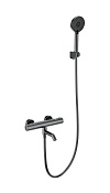 Wonzon & Woghand Смеситель для ванны термостатический с душем, цвет: темный графит WW-B3029-A1-BGG
