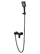 Wonzon & Woghand Cube 2.0 Смеситель для ванны накладной с душем, без излива, цвет: черный матовый WW-88048068-MB