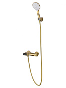 Wonzon & Woghand Muse Смеситель для душа накладной с руч. душем, скрытый излив, цвет: брашир. золото WW-A30902-BG