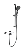 Wonzon & Woghand Смеситель для ванны с душевым гарнитуром без излива, цвет: темный графит WW-B2052-A-BGG