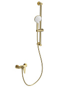 Wonzon & Woghand Смеситель для ванны с душевым гарнитуром без излива, цвет: брашированное золото WW-AE3103-BG