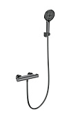 Wonzon & Woghand Inn Смеситель для ванны термостатический с душем, без излива, цвет: темный графит WW-B2003-A-BGG