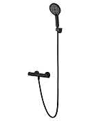 Wonzon & Woghand Inn Смеситель для ванны термостатический с душем, без излива, цвет: черный матовый WW-B2065-A-MB