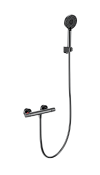 Wonzon & Woghand Inn Смеситель для ванны термостатический с душем, без излива, цвет: темный графит WW-B2063-A-BGG