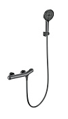 Wonzon & Woghand Смеситель для ванны термостатический с душем, без излива, цвет: темный графит WW-B2057-A-BGG