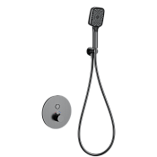 Wonzon & Woghand Смеситель для ванны термостатический с душевым гарнитуром, цвет: темный графит WW-D1017-A-BGG
