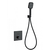 Wonzon & Woghand Смеситель для ванны с душевым гарнитуром термостат, цвет: черный мат. WW-D1017-B-MB