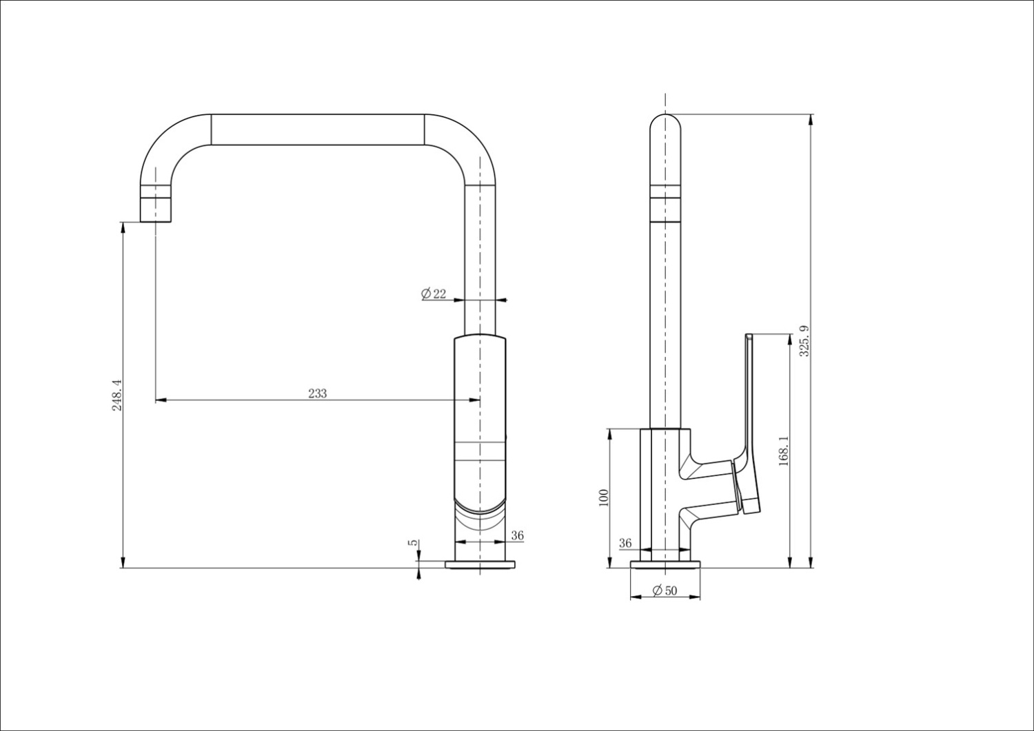 Wonzon & Woghand Смеситель для кухни, изливом 23,3 см, цвет: белый матовый WW-L1006-MW