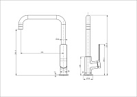 Wonzon & Woghand Смеситель для кухни, изливом 23,3 см, цвет: белый матовый WW-L1006-MW