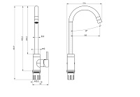 Wonzon & Woghand Смеситель для кухни, изливом 18 см, цвет: хром глянцевый WW-A21102-CR
