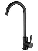 Wonzon & Woghand Смеситель для кухни, изливом 18 см, цвет: черный матовый WW-A21102-MB