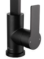 Wonzon & Woghand Смеситель для кухни, изливом 19,7 см, цвет: черный матовый WW-AE4550-MB