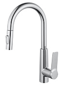 Wonzon & Woghand Смеситель для кухни с выдвижным изливом 21,16 см, цвет: хром глянцевый WW-A20782-CR