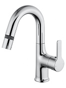 Wonzon & Woghand Смеситель для кухни с выдвижным изливом 14,39 см, цвет: хром глянцевый WW-FE01L212-CR