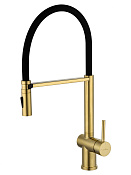 Wonzon & Woghand Смеситель для кухни с гибким изливом 22 см, цвет: брашированное золото WW-88438003-BG