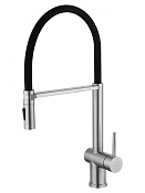 Wonzon & Woghand Смеситель для кухни с гибким изливом 22 см, цвет: брашированный никель WW-88438003-BN