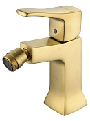 Wonzon & Woghand Flex Смеситель для биде, без донного клапана, излив 10,4 см, цвет: брашир. золото WW-88016072-BG