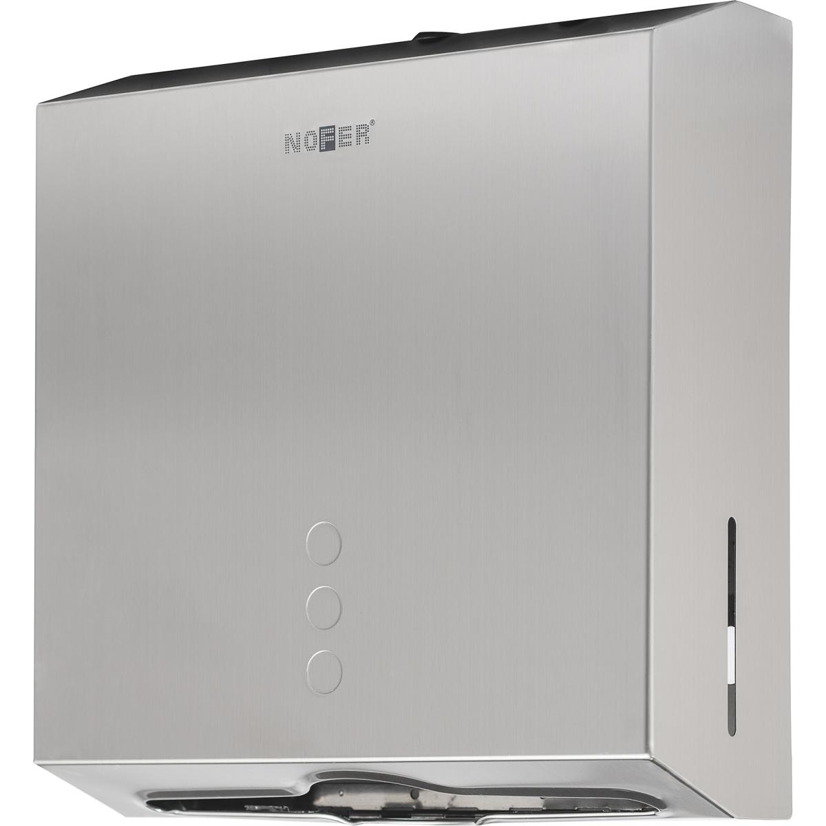 Nofer Tissue Диспенсер бумажных полотенец, подвесной, цвет: нержавеющая сталь брашированная 04006.S