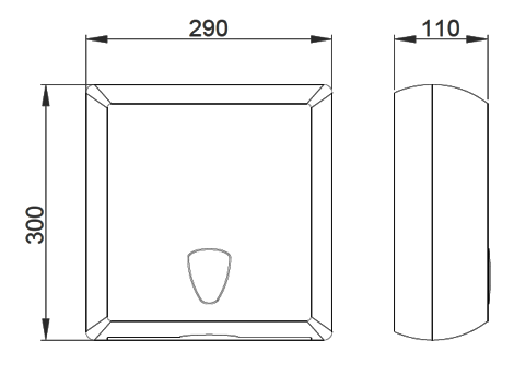 Nofer Serie black Диспенсер бумажных полотенец, подвесной, цвет: черный матовый 04031.N