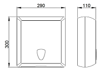 Nofer Serie black Диспенсер бумажных полотенец, подвесной, цвет: черный матовый 04031.N