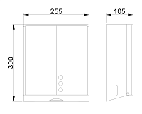 Nofer Tissue evo Диспенсер бумажных полотенец, подвесной, цвет: черный матовый 04046.N