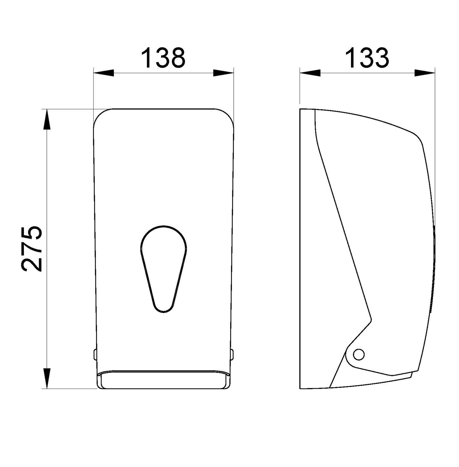 Nofer Bulkpack Диспенсер бумажных полотенец, подвесной, цвет: черный матовый 05118.N