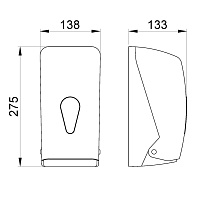 Nofer Bulkpack Диспенсер бумажных полотенец, подвесной, цвет: черный матовый 05118.N