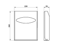 Nofer Serie black Диспенсер туалетных накладок, подвесной, цвет: черный матовый 04028.N
