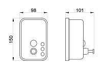 Nofer Inox Дозатор для жидкого мыла, подвесной, цвет: хром 03001.06.B