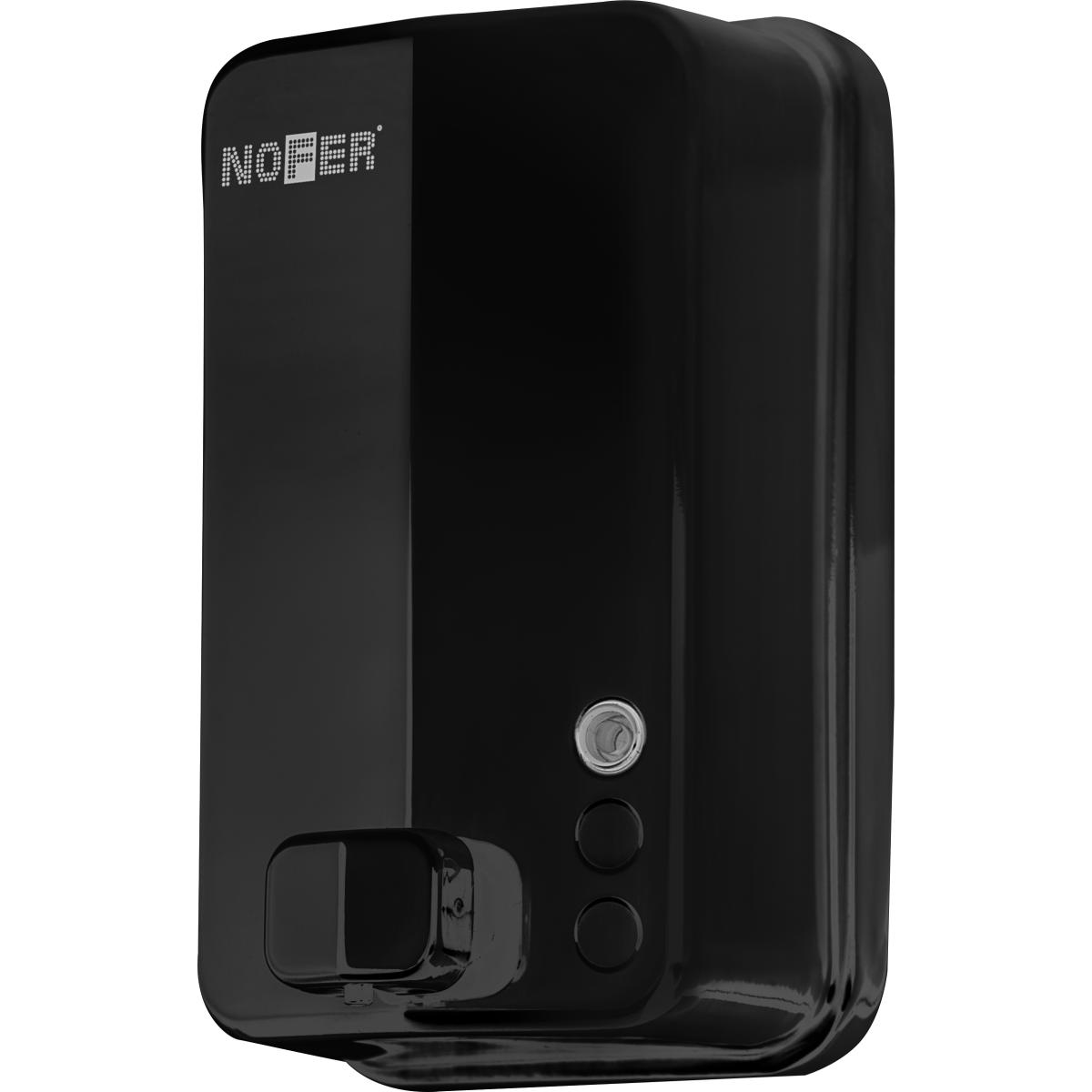 Nofer Inox evo Дозатор для жидкого мыла, подвесной, цвет: черный 03050.N
