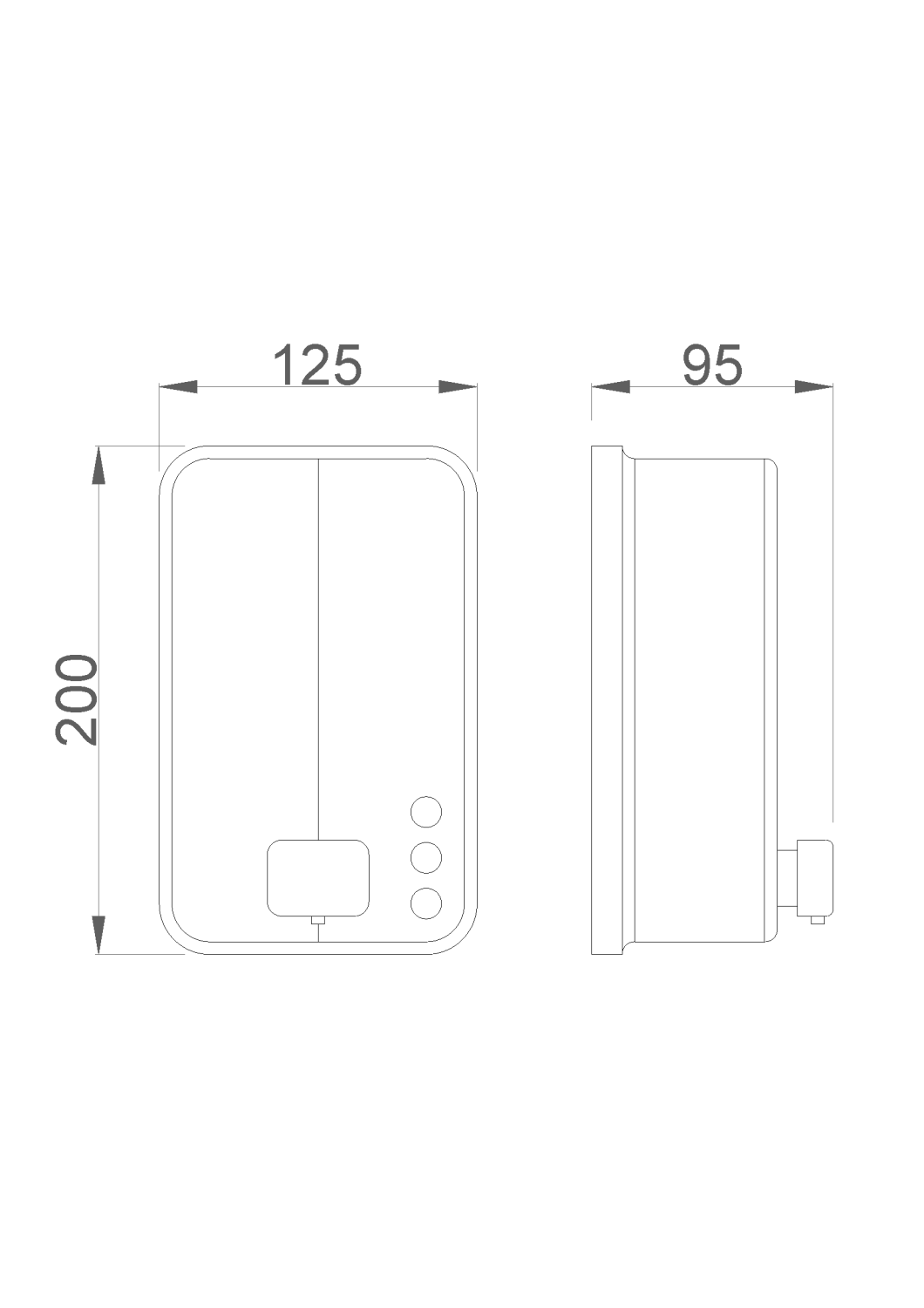 Nofer Inox evo Дозатор для жидкого мыла, подвесной, цвет: черный 03050.N