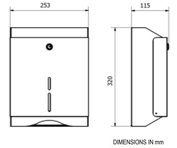 Nofer Диспенсер бумажных полотенец, подвесной, цвет: хром брашированный 04010.B