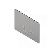 QuadroDesign Кнопка смыва для унитаза, цвет: brushed stainless steel PC001AS/1