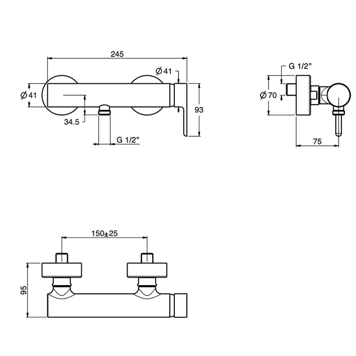 Fima Carlo Frattini Snap Смеситель для душа без душевого комплекта, без излива, цвет: chrome F3115/1CR