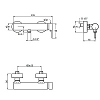 Fima Carlo Frattini Snap Смеситель для душа без душевого комплекта, без излива, цвет: chrome F3115/1CR