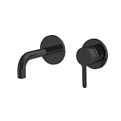 Fima Carlo Frattini Snap Смеситель для раковины встраиваемый, излив 12 см, цвет: black matt F3121WSX9NS