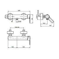 Fima Carlo Frattini Flo' Смеситель для душа без душевого комплекта, без излива, цвет: chrome F3135/1CR