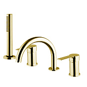 Fima Carlo Frattini Mast Смеситель на борт ванны с ручным душем, цвет: gold F3144NOR