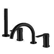 Fima Carlo Frattini Mast Смеситель на борт ванны с ручным душем, цвет: black matt F3144NNS