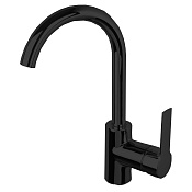 Fima Carlo Frattini Mast Смеситель для раковины, с донным клапаном, излив 15,5 см, цвет: black matt F3151NS