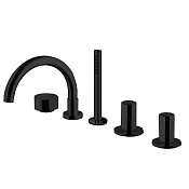 Fima Carlo Frattini So Смеситель на борт ванны с ручным душем, цвет: black matt F3174NS