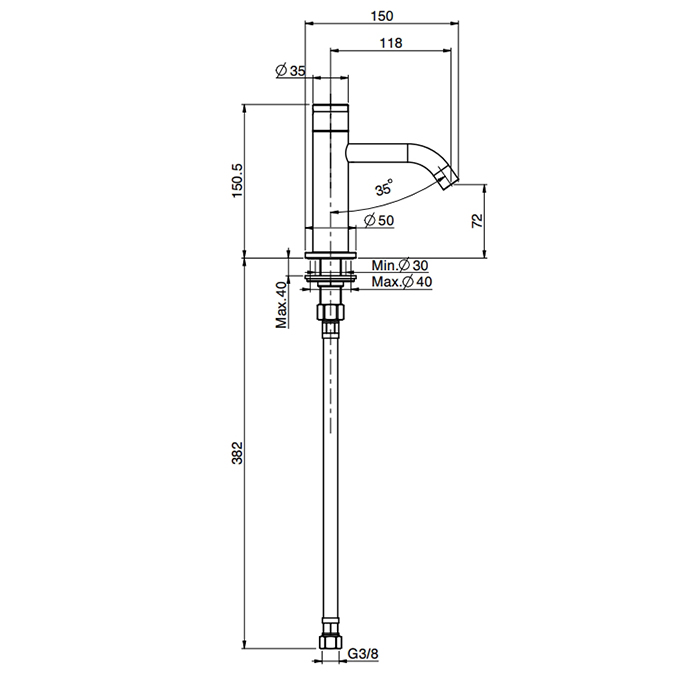 Fima Carlo Frattini Collettivita Кран холодной воды, вентильный, высота иззлива 7 см, цвет: chrome F3251CR
