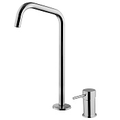 Fima Carlo Frattini Spillo Up Смеситель для раковины на 2 отверстия с д/к, излив 16 см, цвет: chrome F3271NDCR