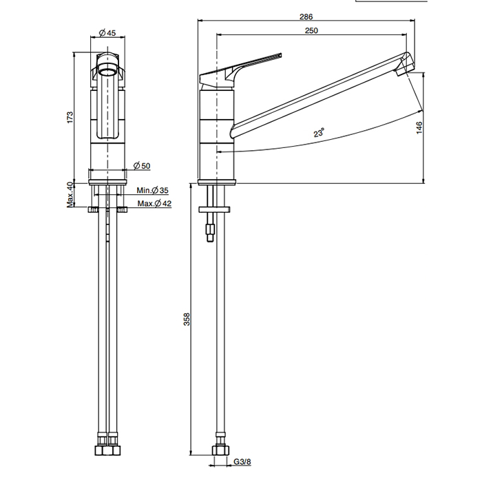 Fima Carlo Frattini Kitchen Смеситель для кухни, поворотный излив, Energy Saving, цвет: chrome F3797CR.ES