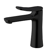Fima Carlo Frattini Flo' Смеситель для раковины, без донного клапана, излив 12 см, цвет: black matt F3801NS.1