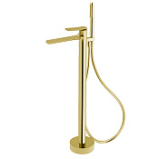 Fima Carlo Frattini Flo' Смеситель для ванны напольный с душем, излив 78,30 см, цвет: gold F3804/6NOR
