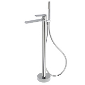 Fima Carlo Frattini Flo' Смеситель для ванны напольный с душем, излив 78,30 см, цвет: chrome F3804/6NCR