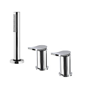 Fima Carlo Frattini Flo' Смеситель на борт ванны с ручным душем, без излива, цвет: chrome F3814/1NCR