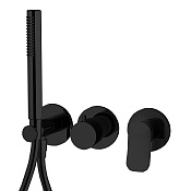 Fima Carlo Frattini Flo' Смеситель для душа встраиваемый, 2 потребителя, цвет: black matt F3819WX8NS